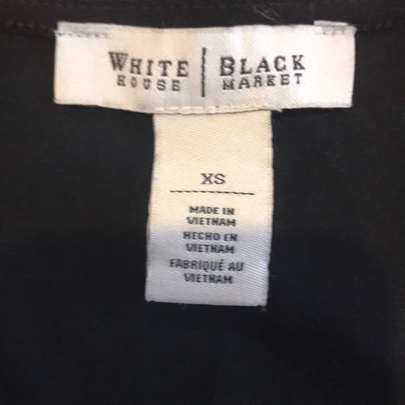 Black and white low v-neck ruffle blouse - Picture 2 of 2